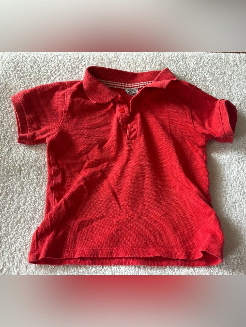 Toddler Short-Sleeve Red Polo Shirt